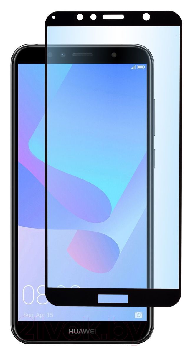 Защитное стекло 2D Full glass для Huawei Honor Y6 2018 /тех.пак/ черный.