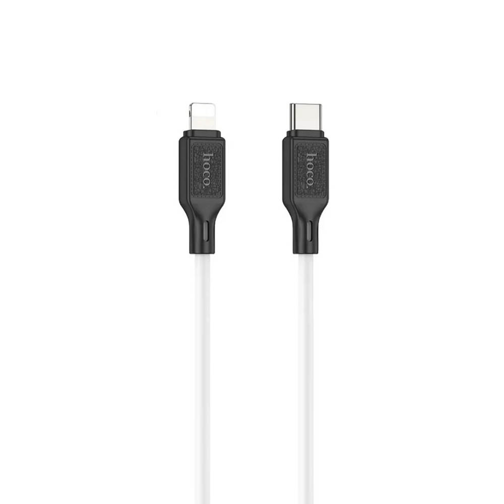 Кабель HOCO X90 Cool USB Type C на Lightning 8 pin, 3A, 20W, длина 1 метр, цвет белый