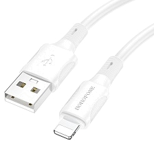 Кабель BOROFONE BX80 Succeed Lightning 8 pin, 2.4A, длина 1 метр, цвет белый Кабель BOROFONE BX80 Succeed Lightning 8 pin, 2.4A, длина 1 метр, цвет белый