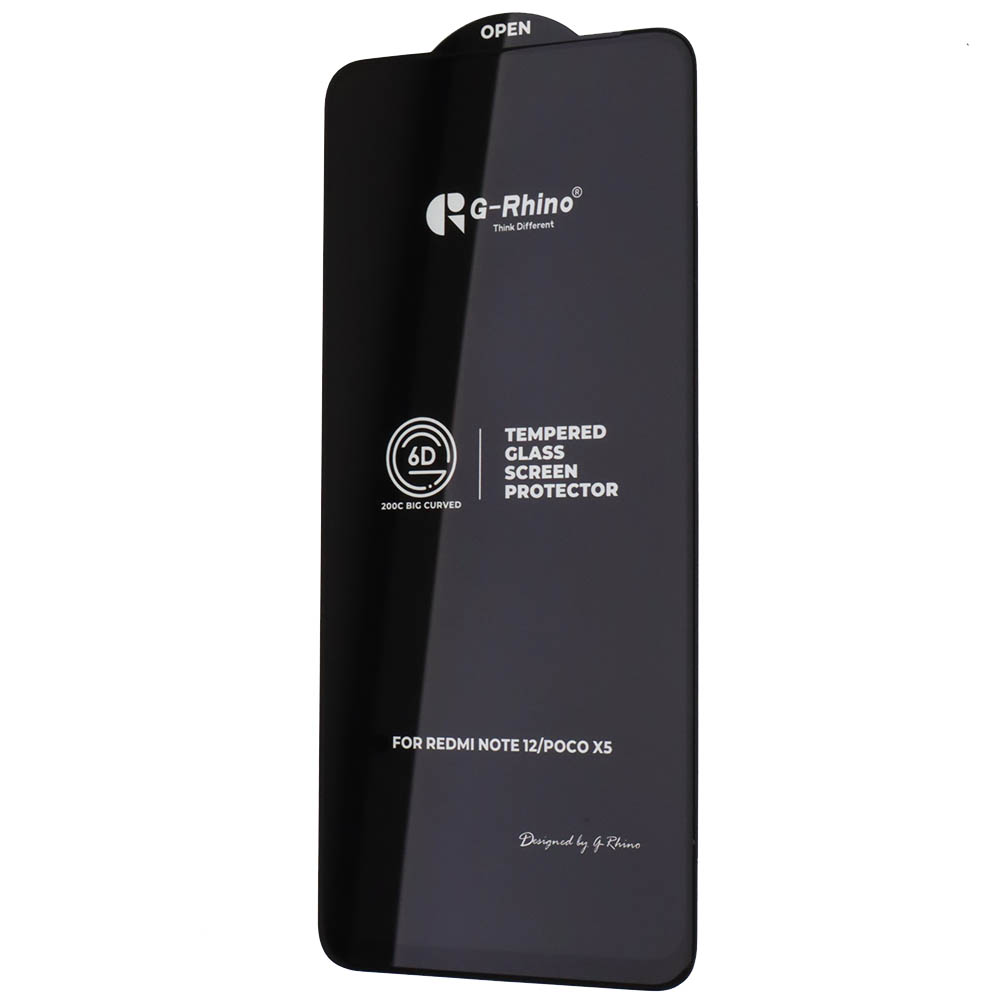 Защитное стекло 6D G-Rhino 200C для Redmi Note 12, POCO X5 5G, INFINIX SMART 9, цвет окантовки черный Защитное стекло 6D G-Rhino 200C для Redmi Note 12, POCO X5 5G, INFINIX SMART 9, цвет окантовки черный