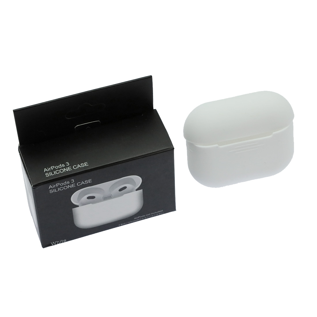 Чехол Silicon Case для беспроводных наушников APPLE AirPods 3, силикон, цвет белый