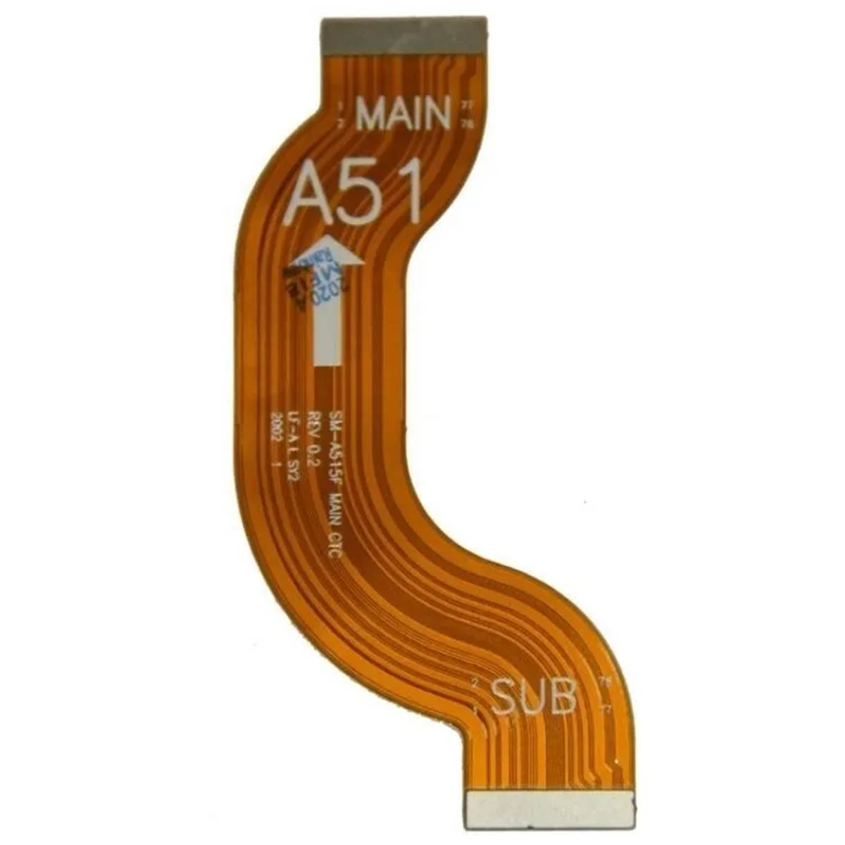 Шлейф межплатный для SAMSUNG Galaxy A51 (SM-A515F), цвет желтый