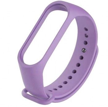 Ремешок на запястье, браслет для XIAOMI Mi Band 3, 4, силикон, цвет светло фиолетовый