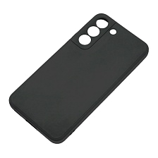 Чехол накладка для SAMSUNG Galaxy S22, силикон, бархат, цвет черный