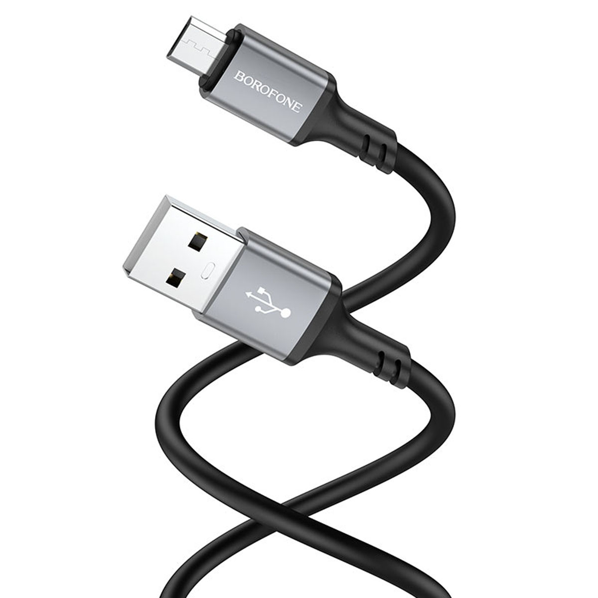 Кабель BOROFONE BX83 Famous Micro USB, 2.4A, длина 1 метр, цвет черный