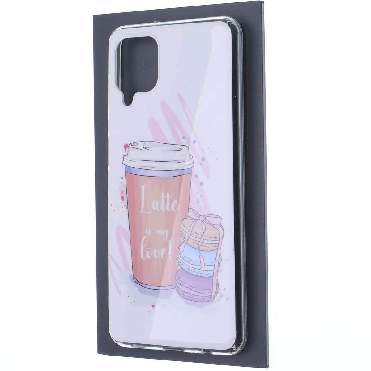 Чехол накладка для SAMSUNG Galaxy A12 4G (SM-A125), M12 (SM-A125F), силикон, рисунок Latte is my love!