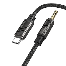 Аудио кабель, переходник BOROFONE BL22 Dignity USB Type C на AUX (Jack 3.5 мм), длина 1 метр, цвет черный