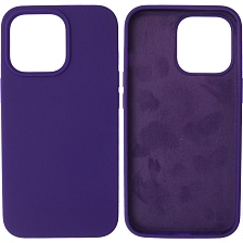 Чехол накладка Silicon Case для APPLE iPhone 13 Pro (6.1), силикон, бархат, цвет индиго