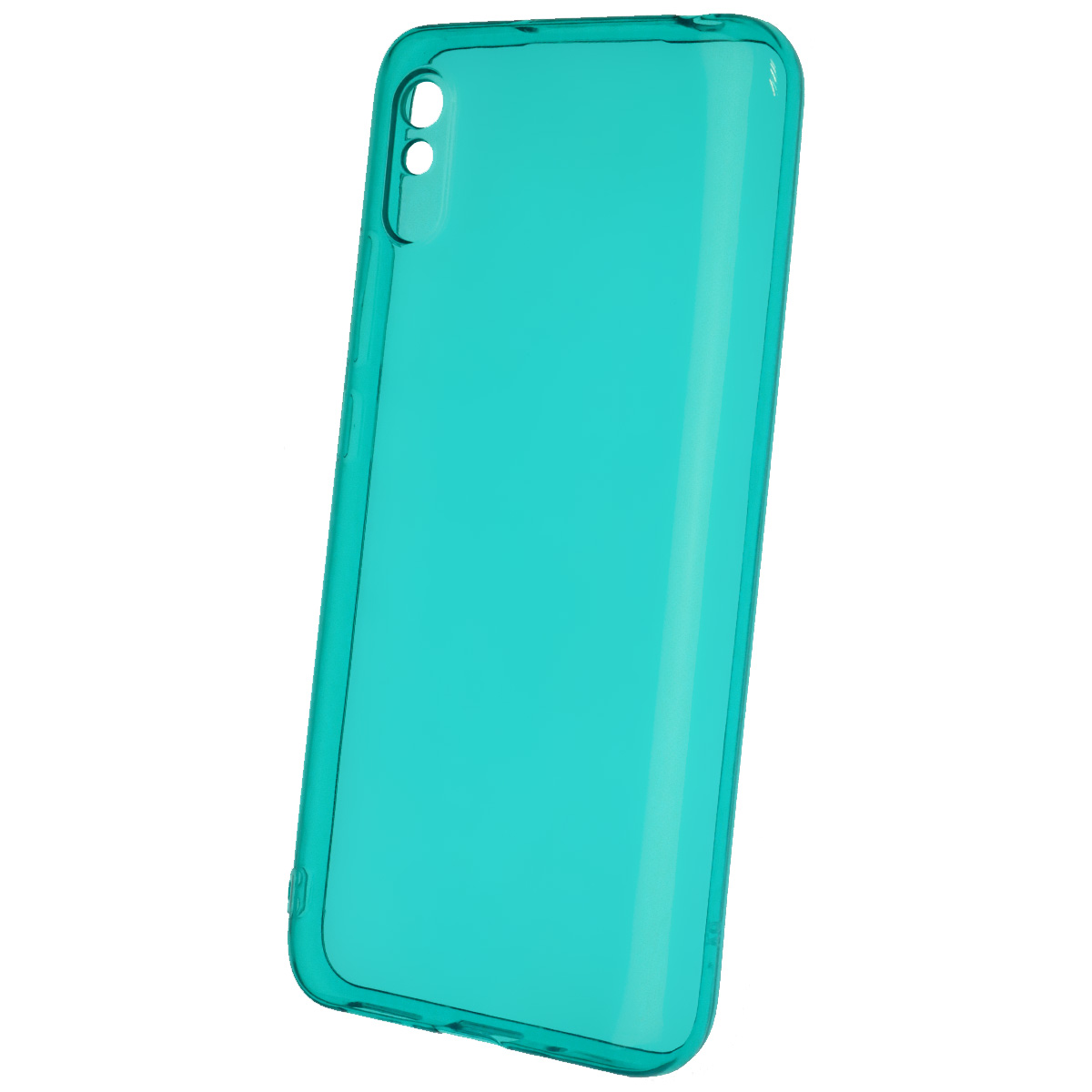 Чехол накладка Clear Case для XIAOMI Redmi 9A, силикон 1.5 мм, защита  камеры, цвет прозрачно бирюзовый