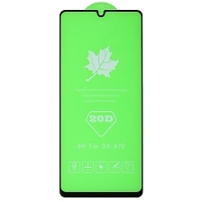 Защитное стекло 20D для SAMSUNG Galaxy A70 (SM-A705), A70s (SM-A707), цвет окантовки черный