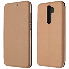 Чехол книжка STYLISH для XIAOMI Redmi Note 8 Pro, экокожа, визитница, цвет розовое золо