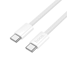 Кабель HOCO X104 USB Type C на USB Type C, 3A, 60W, длина 2 метра, цвет белый Кабель HOCO X104 USB Type C на USB Type C, 3A, 60W, длина 2 метра, цвет белый