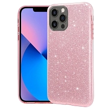 Чехол накладка Shine для APPLE iPhone 12 Pro MAX, силикон, блестки, цвет сиреневый
