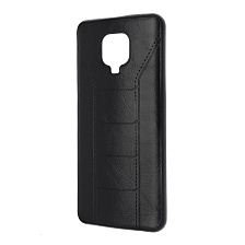 Чехол накладка R3 для XIAOMI Redmi Note 9 Pro, Redmi Note 9S, силикон, под кожу, цвет черный