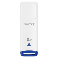 Флешка USB 2.0 8GB SMARTBUY Easy, цвет бело синий