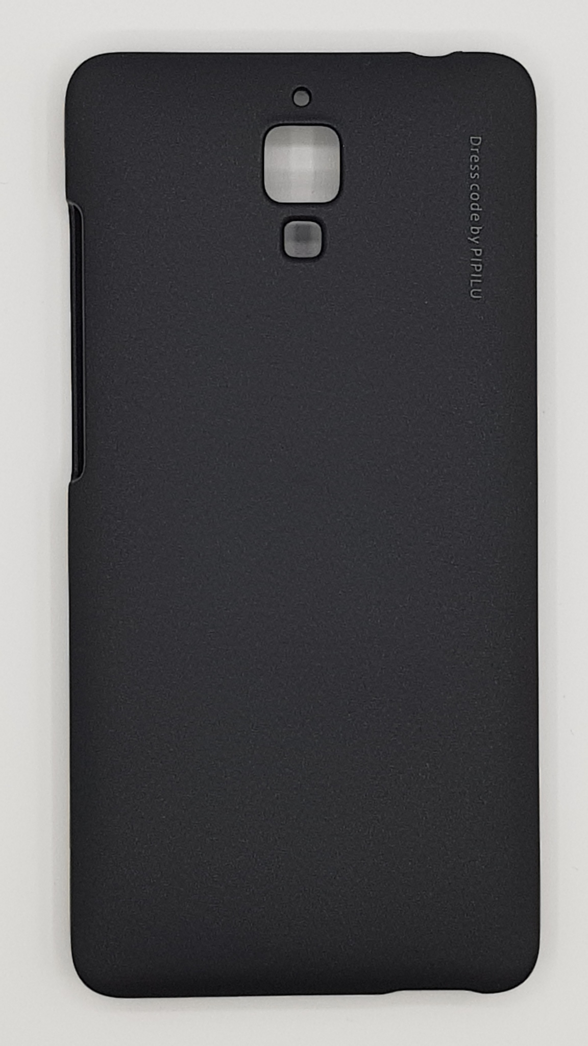 Чехол накладка для XIAOMI MI 4, пластик, цвет чёрный.