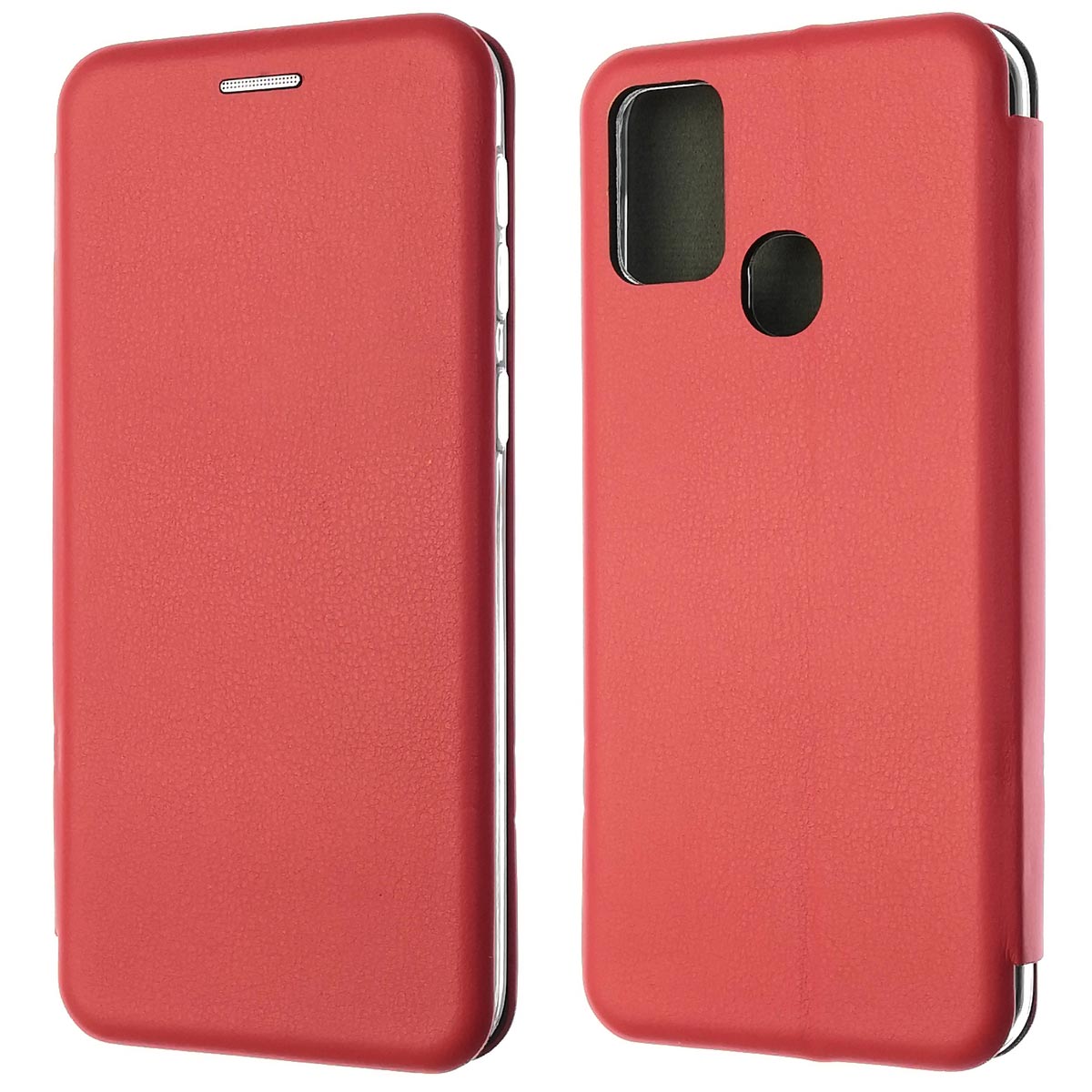 Чехол книжка STYLISH для SAMSUNG Galaxy M21S, экокожа, визитница, цвет красный