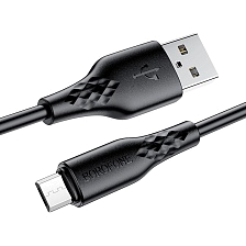 Кабель BOROFONE BX48 Micro USB, 2.4A, длина 1 метр, цвет черный Кабель BOROFONE BX48 Micro USB, 2.4A, длина 1 метр, цвет черный