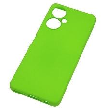 Чехол накладка NANO для TECNO Camon 19, Camon 19 Pro, силикон, бархат, цвет ярко зеленый