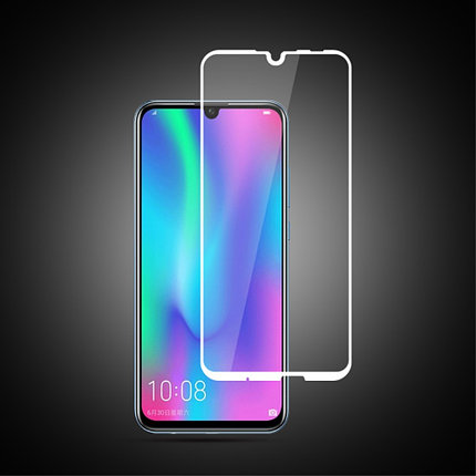 Защитное стекло 2.5D Full Glue для HUAWEI Honor 10i, Honor 20 Lite, Honor 10 Lite, P Smart 2019, цвет окантовки белый.