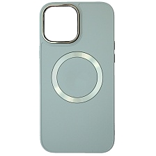 Чехол накладка с поддержкой MagSafe для APPLE iPhone 13 Pro Max (6.7"), силикон, пластик, цвет серо голубой