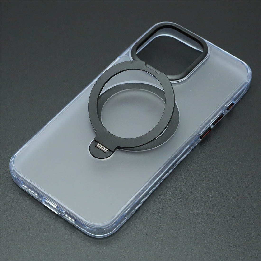 Чехол накладка Cabbeen с поддержкой MagSafe для APPLE iPhone 15 Pro Max, матовый, цвет прозрачно черный