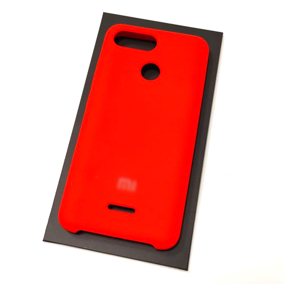 Чехол накладка Silicon Cover для XIAOMI Redmi 6, силикон, бархат, цвет ярко оранжевый