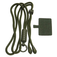 Шнурок для смартфона на шею регулируемый, цвет хаки