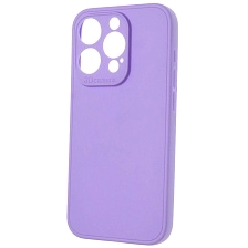Чехол накладка для APPLE iPhone 15 Pro, защита камеры, силикон, цвет сиреневый