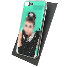 Чехол накладка для APPLE iPhone 7 Plus, iPhone 8 Plus, силикон, блестки, глянцевый, рисунок Тиффани