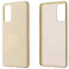 Чехол накладка NANO для SAMSUNG Galaxy S20 FE (SM-G780), силикон, бархат, цвет молочный