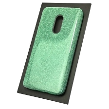 Чехол накладка Shine для XIAOMI Redmi Note 4X, силикон, блестки, цвет зеленый
