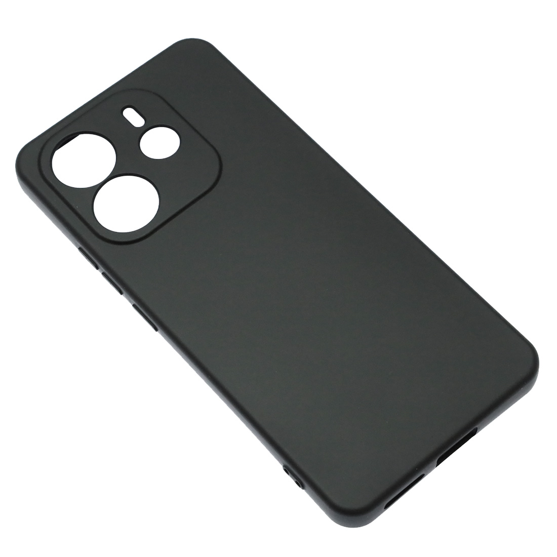 Чехол накладка NANO для XIAOMI Redmi Note 14 4G, защита камеры, силикон, бархат, цвет черный