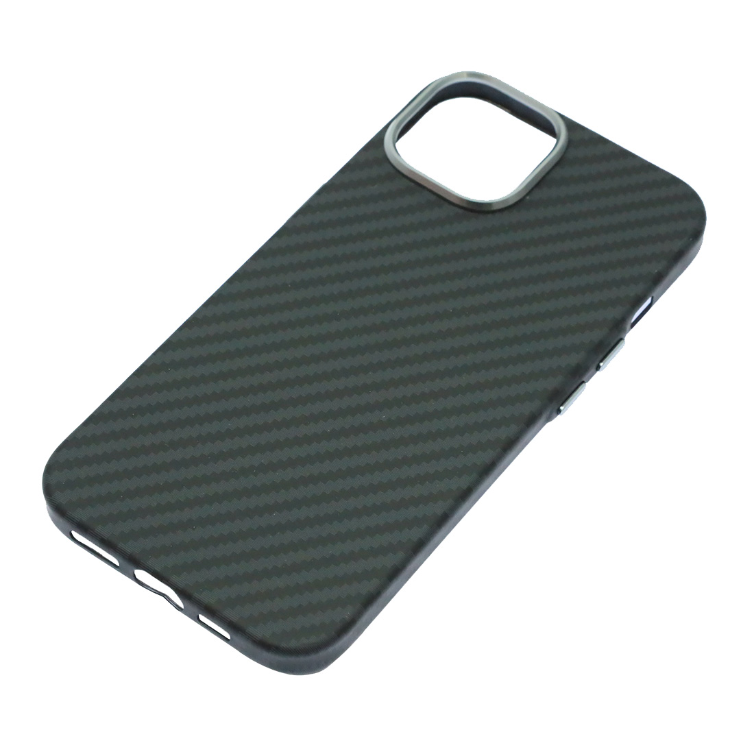 Чехол накладка KWI-NI с поддержкой MagSafe для APPLE iPhone 15, карбон, цвет черный