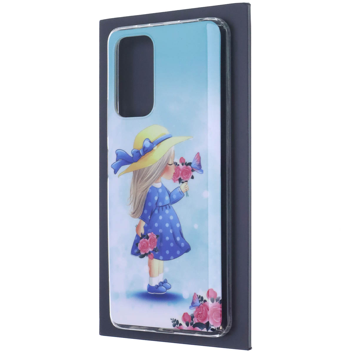 Чехол накладка для XIAOMI Redmi Note 10 Pro, силикон, рисунок Девочка с цветами
