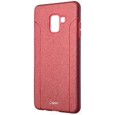 Чехол накладка Cherry II для SAMSUNG Galaxy A8 Plus 2018 (SM-A730), силикон, цвет красный