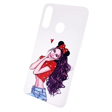 Чехол накладка для SAMSUNG Galaxy A20s (SM-A207), силикон, рисунок Девушка Маус.
