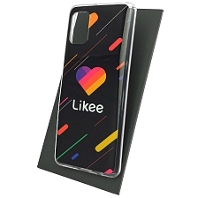 Чехол накладка Vinil для SAMSUNG Galaxy A31 (SM-A315), силикон, рисунок Likee, цвет черный