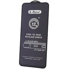 Защитное стекло 6D G-Rhino для TECNO Spark GO 1, TECNO Spark GO 2, Spark 30C, Spark 40, INFINIX Smart 9, цвет окантовки черный