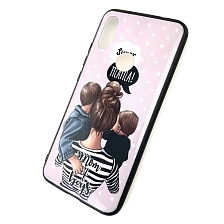 Чехол накладка для XIAOMI Redmi 7, силикон, рисунок super MAMA Mom of boys.