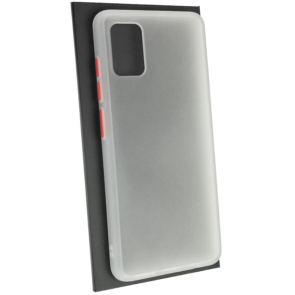 Чехол накладка SKIN SHELL для SAMSUNG Galaxy A51 (SM-A515), силикон, пластик, цвет окантовки белый