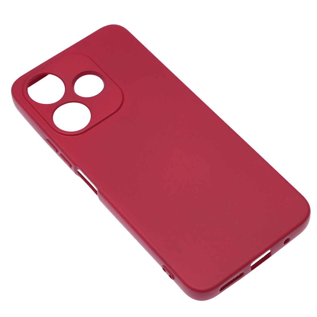 Чехол накладка NANO для XIAOMI Redmi 13, POCO M6 4G, защита камеры, силикон, бархат, цвет вишневый