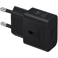 СЗУ (Сетевое зарядное устройство) SAMSUNG EP-T2510NBEGWW, 25W, 3A, 1 USB Type C, цвет черный