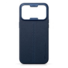 Чехол накладка HDD UNIQUE HBC-467 с поддержкой MagSafe для APPLE iPhone 17 Pro, экокожа, цвет синий