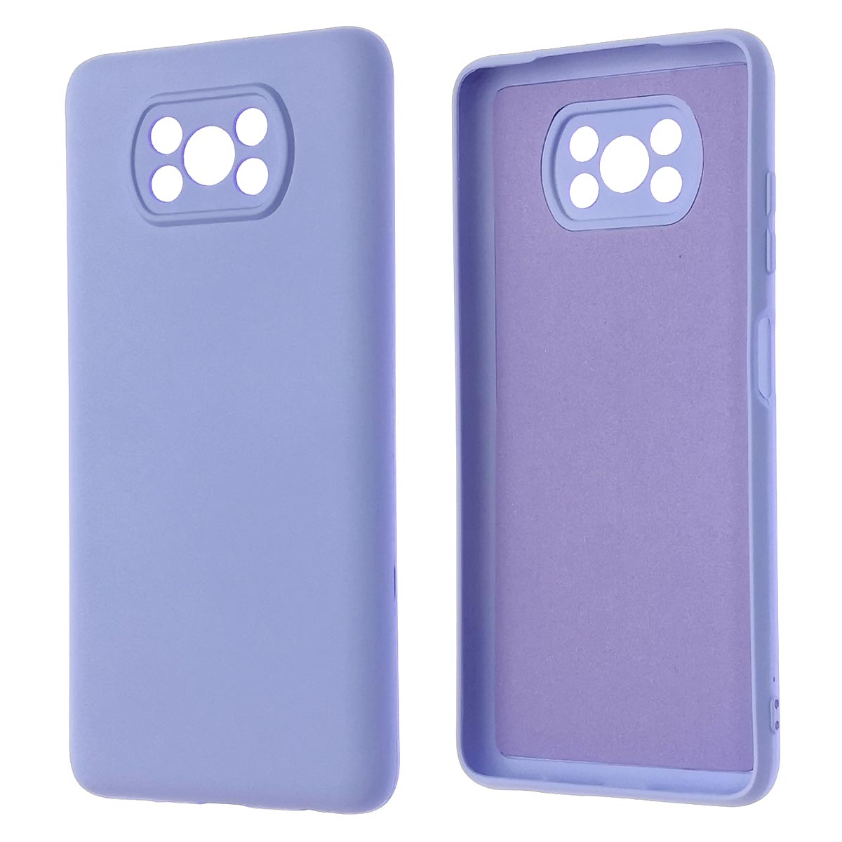 Чехол накладка NANO для XIAOMI POCO X3, POCO X3 Pro, силикон, бархат, цвет сиреневый Чехол накладка NANO для XIAOMI POCO X3, POCO X3 Pro, силикон, бархат, цвет сиреневый
