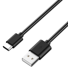 Кабель Type-C для зарядки и передачи данных, цвет черный.