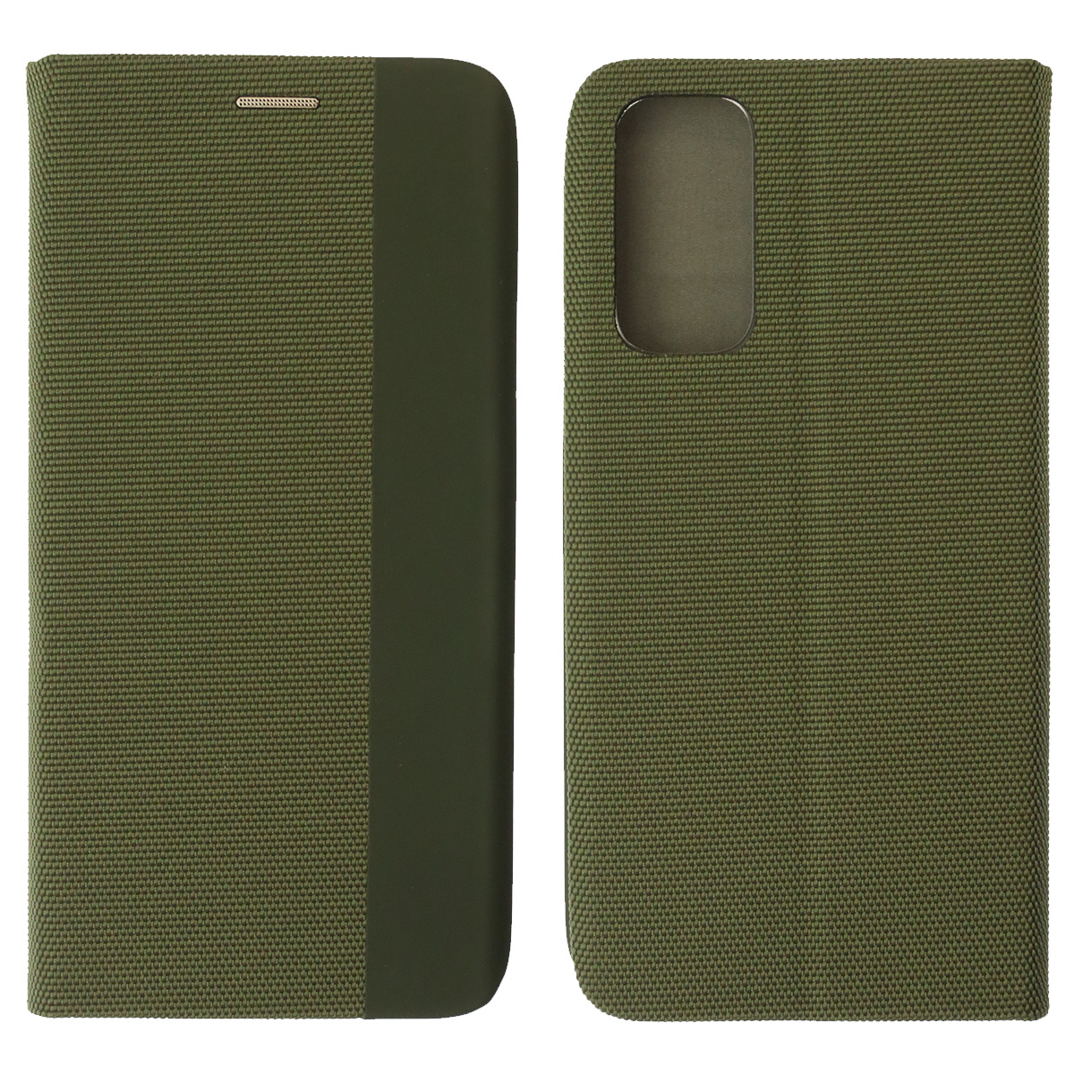 Чехол книжка MESH для XIAOMI Redmi Note 11 4G, Redmi Note 11S, текстиль, силикон, бархат, визитница, цвет зеленый