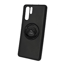 Чехол накладка iFace для HUAWEI P30 Pro 2019 (VOG-L29), P30 Plus (VOG-ALOO), силикон, кольцо держатель, цвет черный.