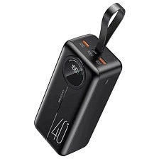 Внешний портативный аккумулятор, Power Bank YESIDO YP43, 40000 mAh, LED дисплей, PD20W, QC3.0, цвет черный Внешний портативный аккумулятор, Power Bank YESIDO YP43, 40000 mAh, LED дисплей, PD20W, QC3.0, цвет черный