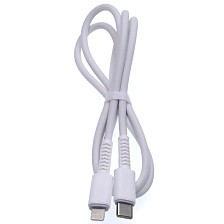 Кабель YESIDO CA153 USB Type C на Lightning 8 pin, PD20W, длина 1 метр, цвет белый Кабель YESIDO CA153 USB Type C на Lightning 8 pin, PD20W, длина 1 метр, цвет белый